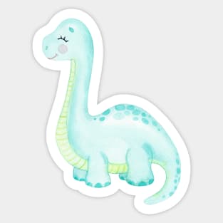 Cute blue dinosaur Sticker